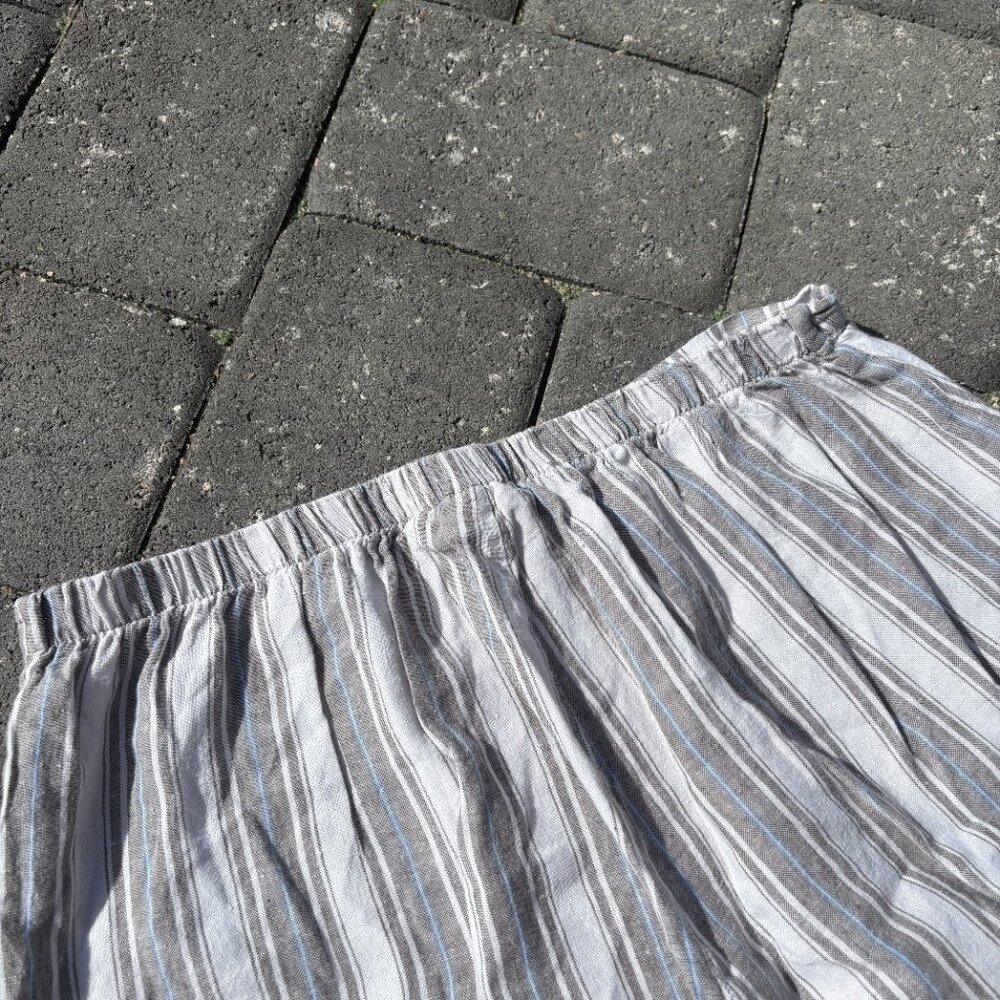 Bryn Walker Linen Wide Leg Ella Pants Women's Small Striped Cropped Summer USA - Picture 7 of 10